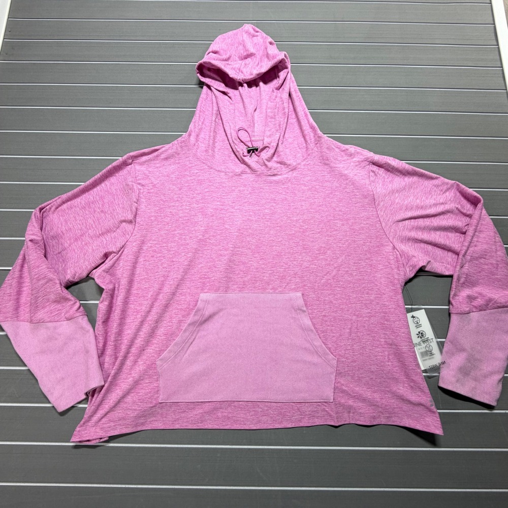 Nine West Active Pink Heathered Hoodie Womens 2X NWT Moisture Wicking Sweatshirt